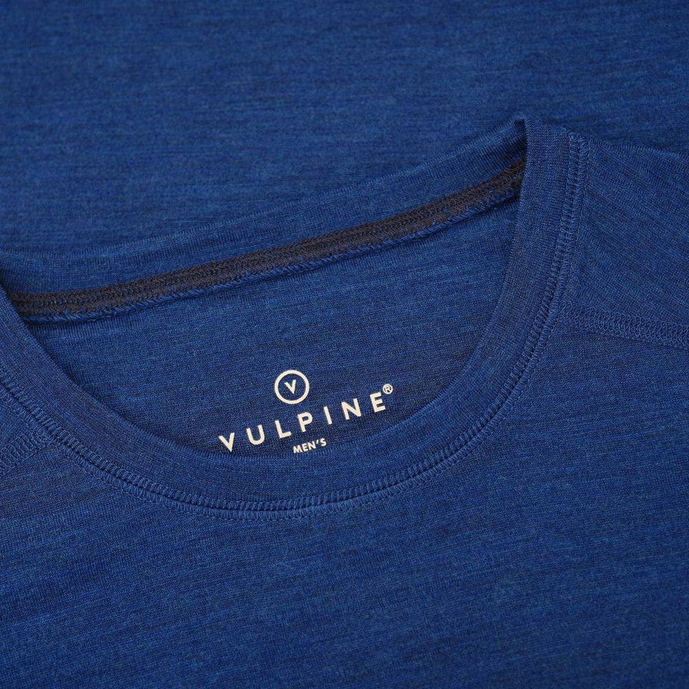 Vulpine | Mens Merino Long Sleeve Crew (Ocean Melange)