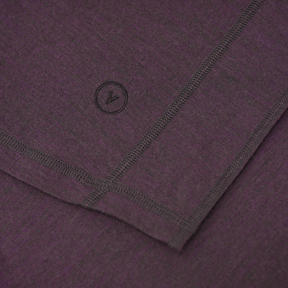 Vulpine | Mens Merino Long Sleeve Crew (Plum Melange)