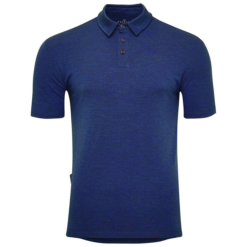 Vulpine | Mens Merino Polo (Ocean Melange)