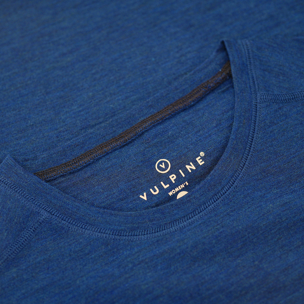 Vulpine | Womens Merino Long Sleeve Crew (Ocean Melange)