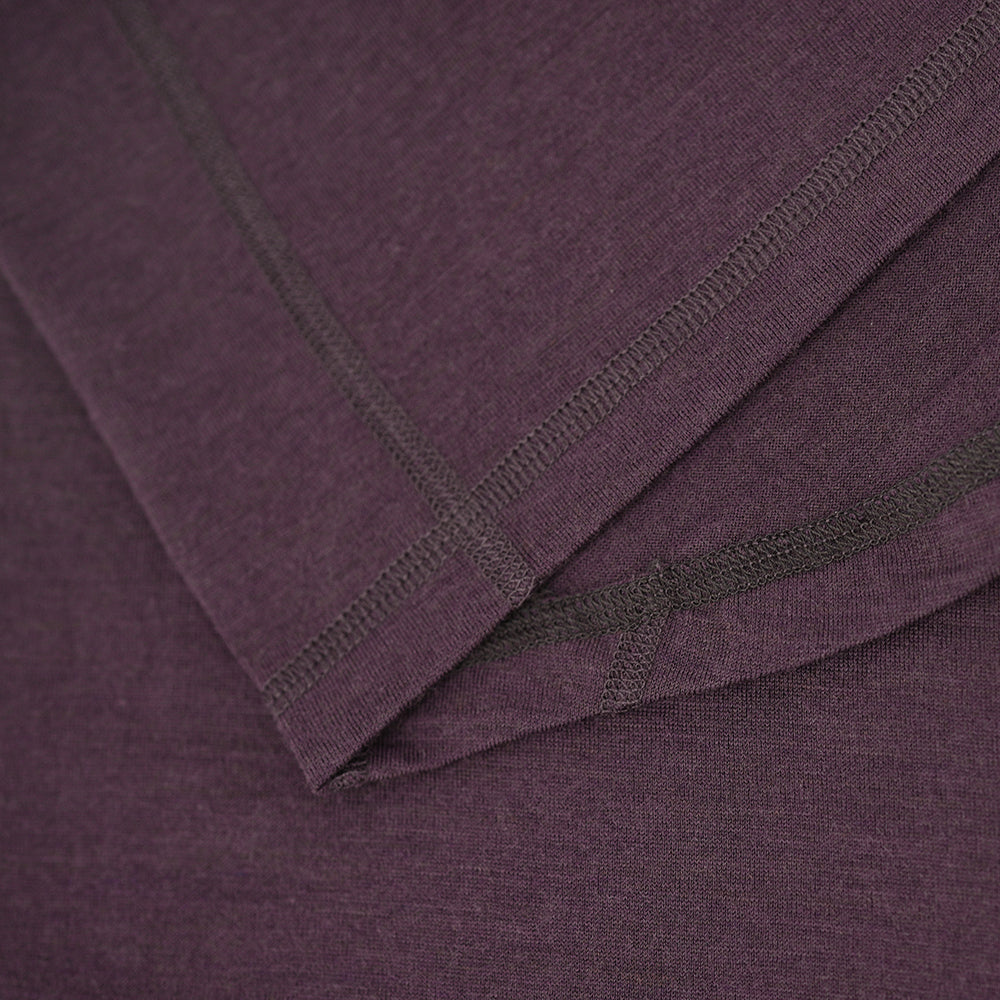 Vulpine | Womens Merino Long Sleeve Crew (Plum Melange)