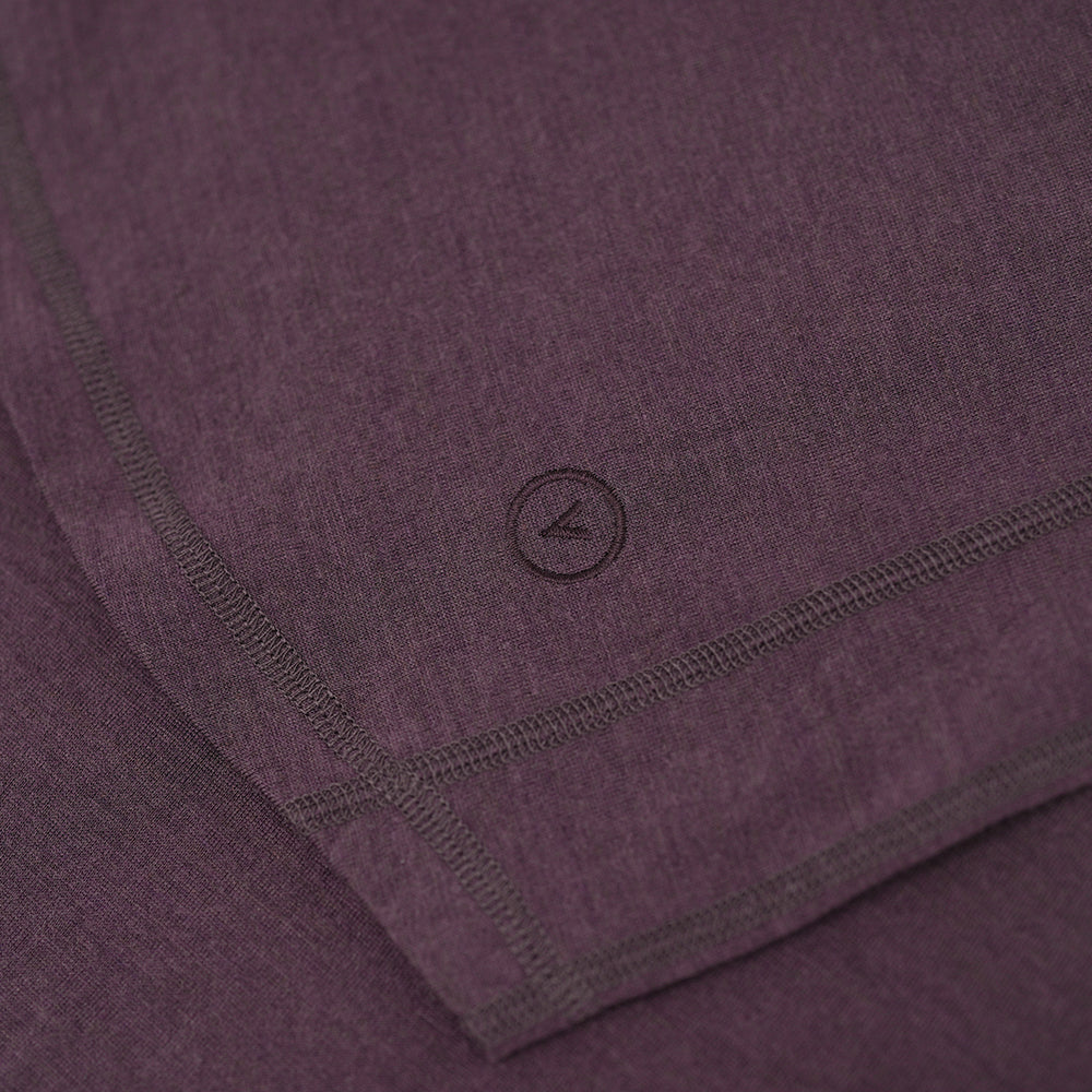 Vulpine | Womens Merino Long Sleeve Crew (Plum Melange)